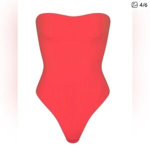 SKIMS Strapless Red Bodysuit